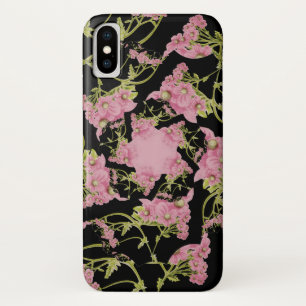 Roze en zwarte Achillea fractale kunst Case-Mate iPhone Case