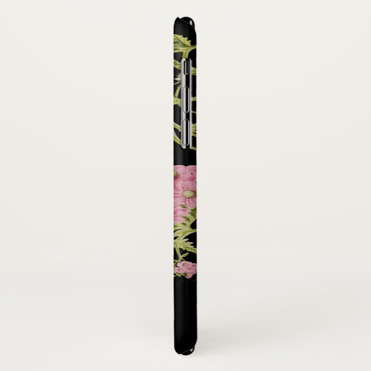 Roze en zwarte Achillea fractale kunst Case-Mate iPhone Case (Achterkant/links)