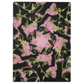 Roze en zwarte Achillea fractale kunst Klembord (Achterkant)