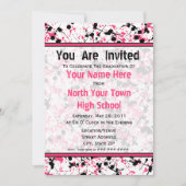 Roze en zwarte Afstuderen - 2011 Kaart (Voorkant)