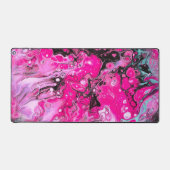 Roze en zwarte Alien Blood Desk Mat (Voorkant)