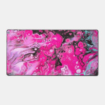 Roze en zwarte Alien Blood Desk Mat