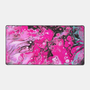 Roze en zwarte Alien Blood Desk Mat