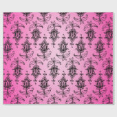 Roze en zwarte Arabisch Bollywood Cadeaupapier (Vlak)
