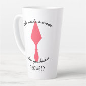  roze en zwarte archeoloog Trowel Latte Mok (Linkerhoek)