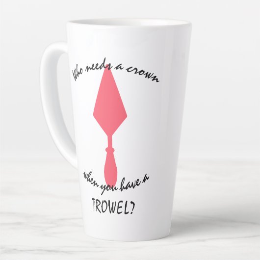  roze en zwarte archeoloog Trowel Latte Mok (Linkerhoek)