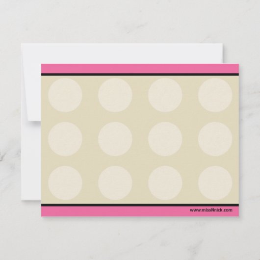 Roze en zwarte ATV Rider Note Card Kaart (Achterkant)