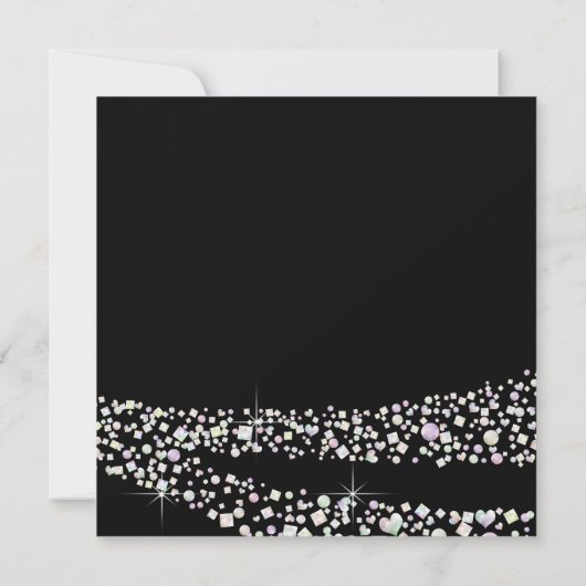 Roze en zwarte baby meisje prinses Baby shower Kaart (Achterkant)