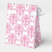 Roze en zwarte Baby shower Bedankdoosjes (Achterkant)
