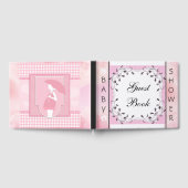 Roze en zwarte Baby shower Gastenboek (Volledig)
