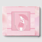 Roze en zwarte Baby shower Gastenboek (Achterkant)