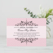 Roze en zwarte balswerpers kaart (Staand voorkant)