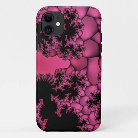 roze en zwarte bel fractale ifoondoos Case-Mate iPhone case (Achterkant)