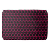 Roze en zwarte bloem cluster badmat (Voorkant)