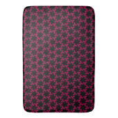 Roze en zwarte bloem cluster badmat (Voorkant Verticaal)
