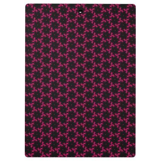 Roze en zwarte bloem cluster klembord (Achterkant)