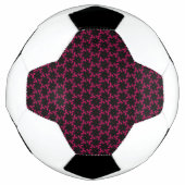 Roze en zwarte bloem cluster voetbal (Voorkant)