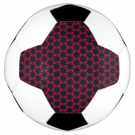 Roze en zwarte bloem cluster voetbal