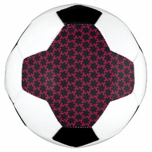 Roze en zwarte bloem cluster voetbal