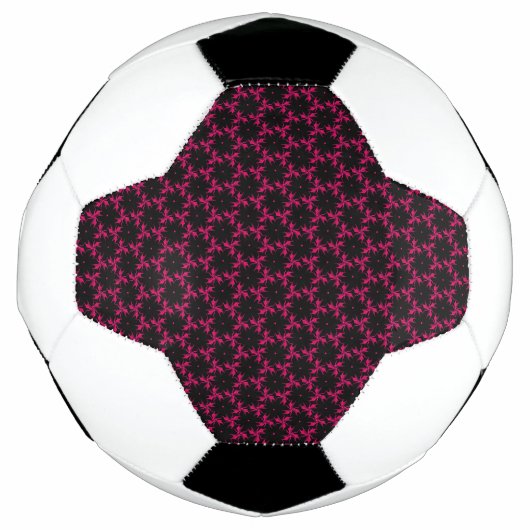 Roze en zwarte bloem cluster voetbal (Voorkant)