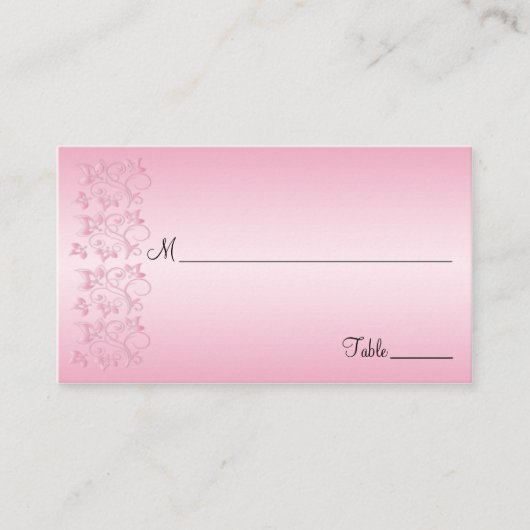 Roze en zwarte bloemen Plaatskaarten Plaatskaartje (Voorkant)