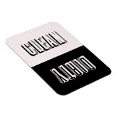 Roze en zwarte Blok Moderne Typografie Dishwasmach Magneet (Rechterzijde)