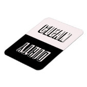 Roze en zwarte Blok Moderne Typografie Dishwasmach Magneet (Linkerzijde)