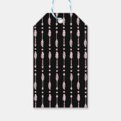 Roze en zwarte Boho Wilde EE Meisjes Birthday Part Cadeaulabel (Achterkant)