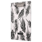 Roze en zwarte borstel palmbladeren patroon klembord (Links)