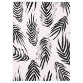 Roze en zwarte borstel palmbladeren patroon klembord (Achterkant)