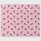 Roze en zwarte Botten Pet Gift Wrap Cadeaupapier (Vlak)