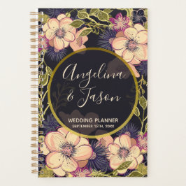 Roze en Zwarte Bruiloft Planner