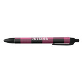 Roze en zwarte Buffalo Plaid Custom Inkt Pen (Bodem)