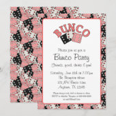 Roze en Zwarte Bunco-partij Kaart (Voorkant / Achterkant)