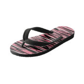 roze en zwarte camera kinder teenslippers (Schuin)