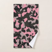 Roze en zwarte Camo Bad Handdoek (Handdoek)