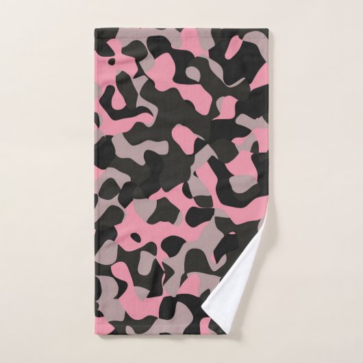 Roze en zwarte Camo Bad Handdoek (Handdoek)