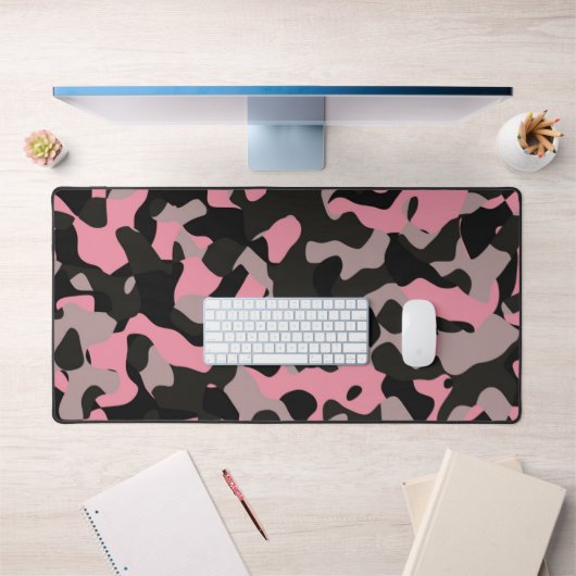 Roze en zwarte Camo Bureaumat (Kantoor 1)