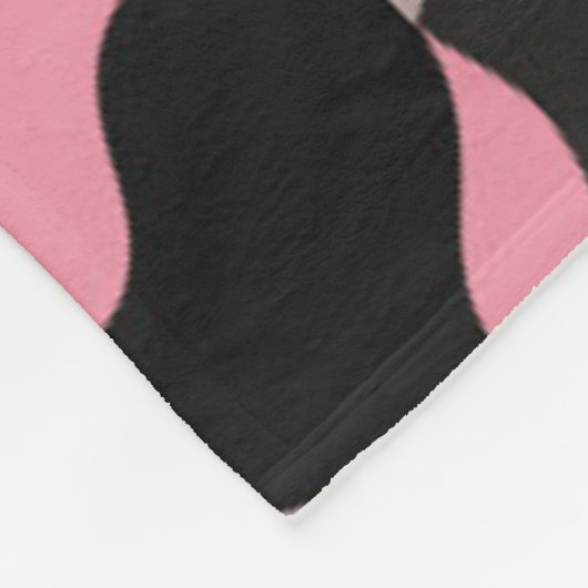 Roze en zwarte Camo Fleece Deken (Hoek)