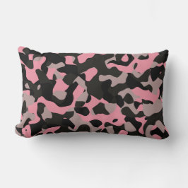 Roze en zwarte Camo Kussen