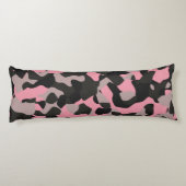 Roze en zwarte Camo Lichaamskussen (Achterkant)