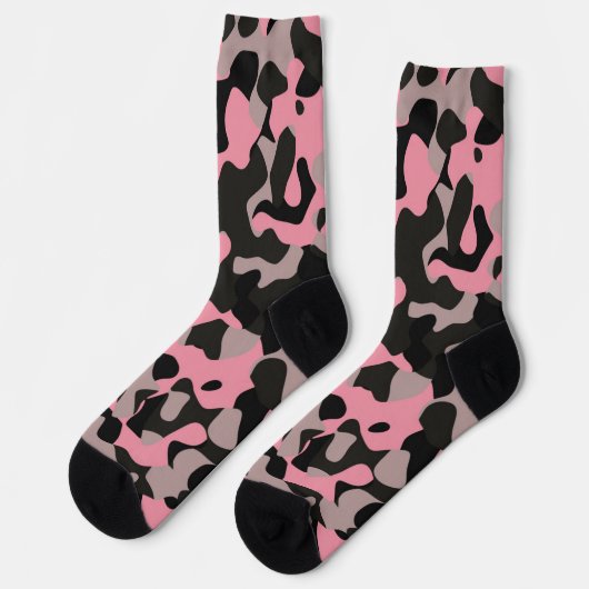 Roze en zwarte Camo Sokken (Links)