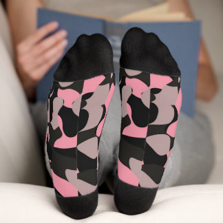 Roze en zwarte Camo Sokken