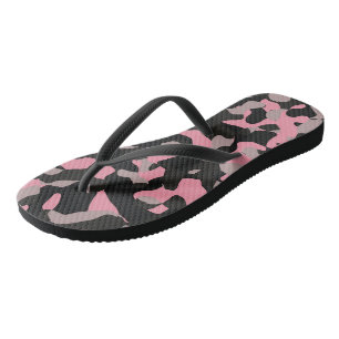 Roze en zwarte Camo Teenslippers