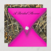 Roze en zwarte Camo-Vrijgezellenfeest Kaart (Voorkant / Achterkant)