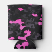 Roze en zwarte Camouflage Blikjeskoeler (Achterkant)