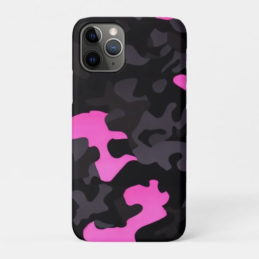 Roze en zwarte Camouflage Case-Mate iPhone Case (Achterkant)