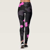Roze en zwarte Camouflage Leggings (Achterkant)