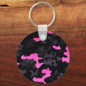 Roze en zwarte Camouflage Sleutelhanger (Achterkant)