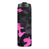 Roze en zwarte Camouflage Thermosbeker (Voorkant)